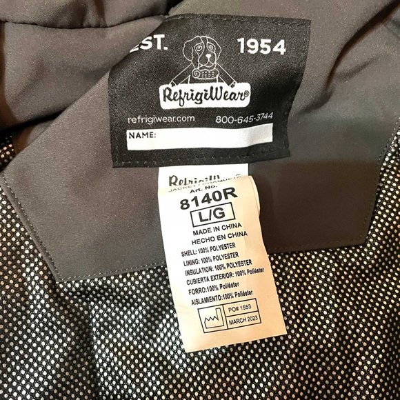 Refrigiwear PolarForce Jacket 8140 Warm Winter Work / Freezer Coat -40F - Picture 5 of 10